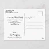 ブラックラブラドールミスタントウかわいい犬の子犬 シーズンポストカード (裏面)