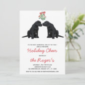 ブラックラブラドールミスタントウかわいい犬の子犬 招待状 (スタンド正面)