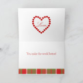 ブラックラブラドールミニハートフラワーバレンタイン シーズンカード (内部)