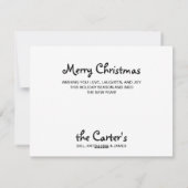 ブラックラブラドールメリークリスマスと(鳥)ショウジョウコウカンチョウ シーズンカード (裏面)