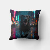 ブラックラブラドールリトリエエレガントバー装飾用クッション クッション (裏面)