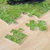 ブラックラブラドールリトリエバーオングラス ジグソーパズル (側面)