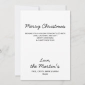 ブラックラブラドールリトリエバークリスマスキュートサンタドッグ シーズンカード (裏面)