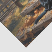 ブラックラブラドールリトリエバーログキャビン秋 薄葉紙 (詳細)