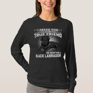ブラックラブラドールリトリエ頼バー犬のオーナーI for A T Tシャツ