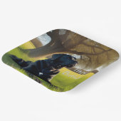 ブラックラブラドールリトリバー誕生日 ペーパープレート (傾斜あり)