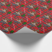 ブラックラブラドールリトリーバークリスマス ラッピングペーパー (角)