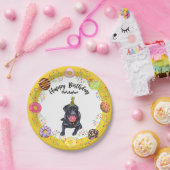  ブラックラブラドールリトリーバースデーパーティープレート ペーパープレート (パーティー)