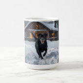 ブラックラブラドールリトレエレガントーバーブリードコーヒーマグ コーヒーマグカップ (中央)