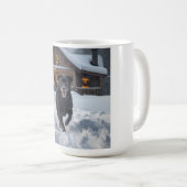 ブラックラブラドールリトレエレガントーバーブリードコーヒーマグ コーヒーマグカップ (正面右)