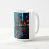 ブラックラブラドールリトレエレガントーバーブリードコーヒーマグ コーヒーマグカップ (正面右)