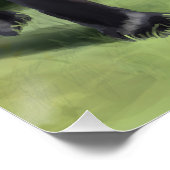 ブラックラブラドールレトリエバーアーリーオンザコーストアート ポスター (コーナー)