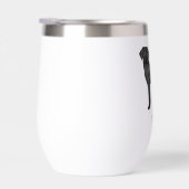 ブラックラブラドールレトリエバーキュートな実験犬と任意の名前 (右面)