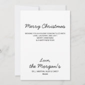 ブラックラブラドールレトリエバークリスマスカートドッグパピー シーズンカード (裏面)