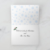 ブラックラブラドールレトリエバークリスマススノーフレーク シーズンカード (内部)