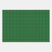 ブラックラブラドールレトリエバークリスマスパターンチェック ラッピングペーパーシート (正面3)