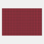 ブラックラブラドールレトリエバークリスマスパターンチェック ラッピングペーパーシート (正面2)