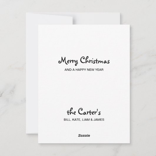 ブラックラブラドールレトリエバークリスマス シーズンカード (裏面)