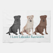 ブラックラブラドールレトリエバーセーラーキッチカスタマイズ- キッチンタオル (横)