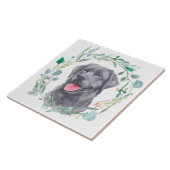 ブラックラブラドールレトリエバードッグウォーターカラーリース タイル (側面)