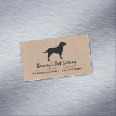 ブラックラブラドールレトリエバードッグシルエットブラックラボ マグネット名刺 (インサイチュ)