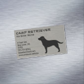 ブラックラブラドールレトリエバードッグシルエットブラックラボ マグネット名刺 (インサイチュ)