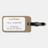 ブラックラブラドールレトリエバードッグラボ ラゲッジタグ (裏面横)