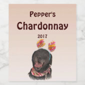ブラックラブラドールレトリエバードッグ動物ワインラベル ワインラベル (シングルラベル)