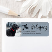 ブラックラブラドールレトリエバードッグ差出人住所ラベル ラベル (インサイチュ)