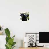 ブラックラブラドールレトリエバードッグ ポスター (ホームオフィス)