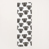 ブラックラブラドールレトリエバードッグ ヨガマット (裏面)