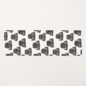 ブラックラブラドールレトリエバードッグ ヨガマット (正面(横))