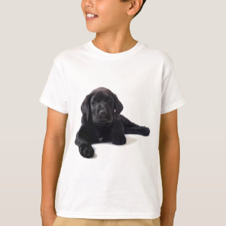 ブラックラブラドールレトリエバーパピー Tシャツ