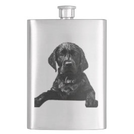 ブラックラブラドールレトリエバーパピーTシャツスローピル フラスク