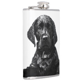 ブラックラブラドールレトリエバーパピーTシャツスローピル フラスク