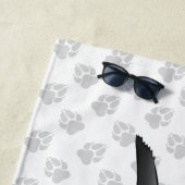 ブラックラブラドールレトリエバーマンガードッグ&ネーム ビーチタオル (インサイチュ)