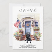 ブラックラブラドールレトリエバー愛国犬の移動 案内状 (正面)