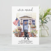 ブラックラブラドールレトリエバー愛国犬の移動 案内状 (スタンド正面)