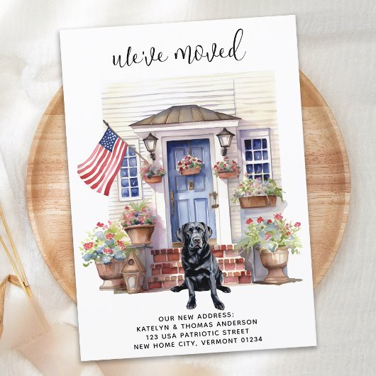 ブラックラブラドールレトリエバー愛国犬の移動 案内状