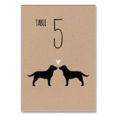 ブラックラブラドールレトリバードッグウェディングレセプション テーブルナンバー (裏面)