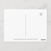 ブラックラブラドールレトリバー機敏性マンガ ポストカード (裏面)