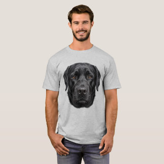 ブラックラブラドールレトリバー犬の顔Tシャツ | Realis Tシャツ