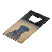 ブラックラブラドールレトリバー クレジットカード栓抜き (裏面アングル)