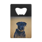 ブラックラブラドールレトリバー クレジットカード栓抜き (裏面)