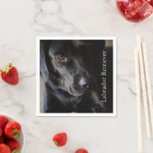 ブラックラブラドールレトリバー スタンダードカクテルナプキン (インサイチュ)