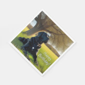 ブラックラブラドールレトリバー スタンダードランチョンナプキン (角)