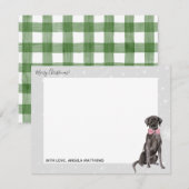 ブラックラブラドールレトリバー ホリデー ノートカード (正面/裏面)