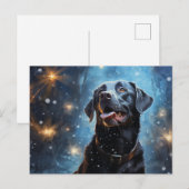 ブラックラブラドールレトリバー ポストカード (正面/裏面)