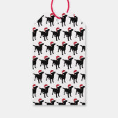 ブラックラブラドールレトリバーinサンタハットクリスマス ギフトタグ (裏面)