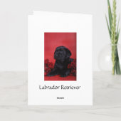 ブラックラブラドールレトリーバー子犬用グリーティングカード カード (裏面)